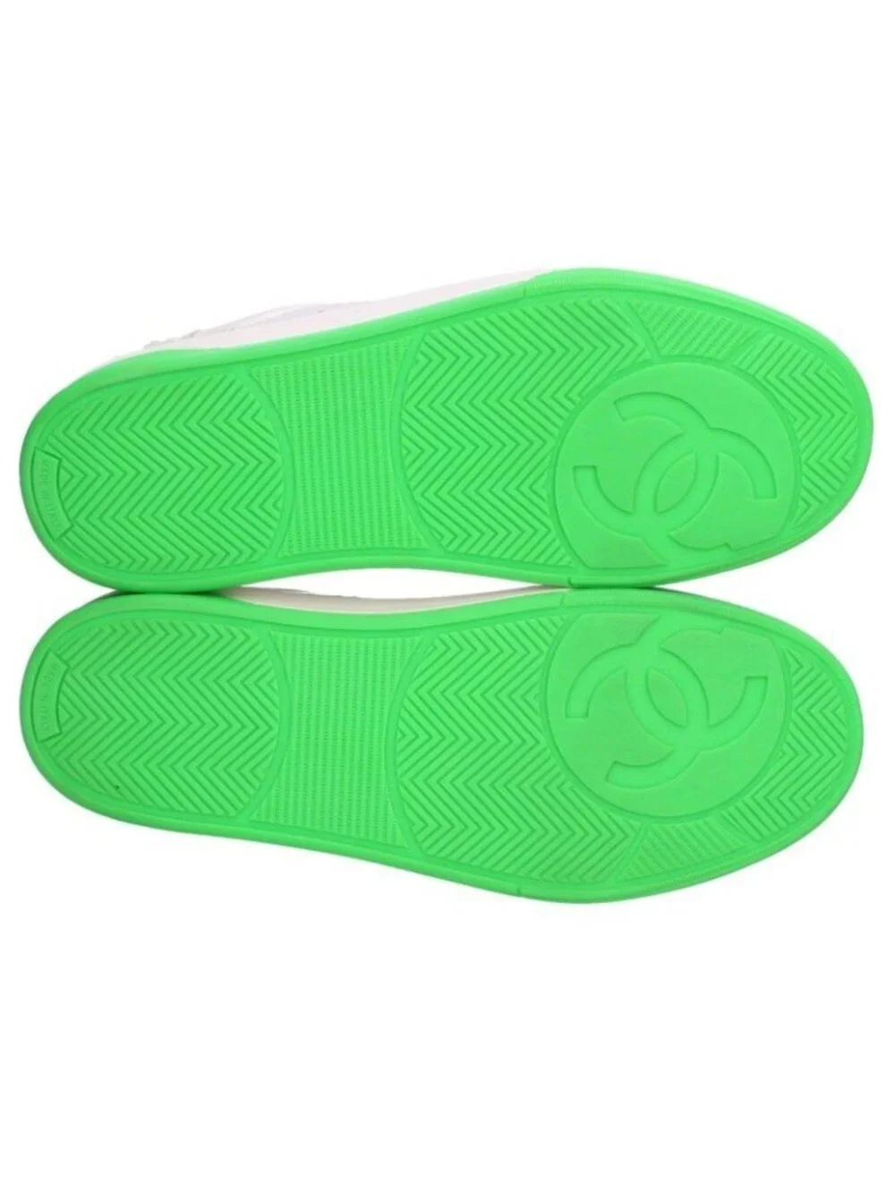 Chanel Logo Patch Leather Low Top Sneakers